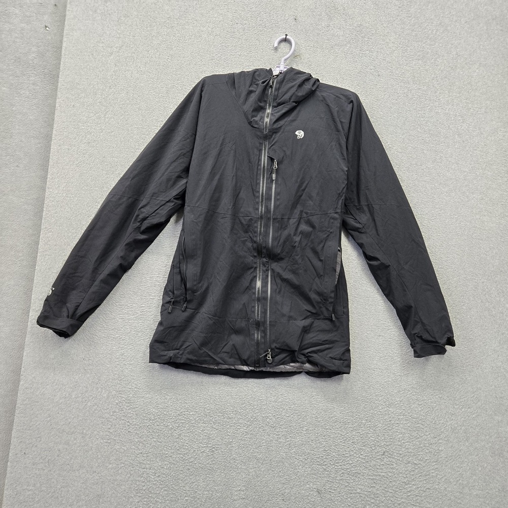 Mountain Hardwear Men Jacket M Black Nylon Down Activewear Zipper Logo